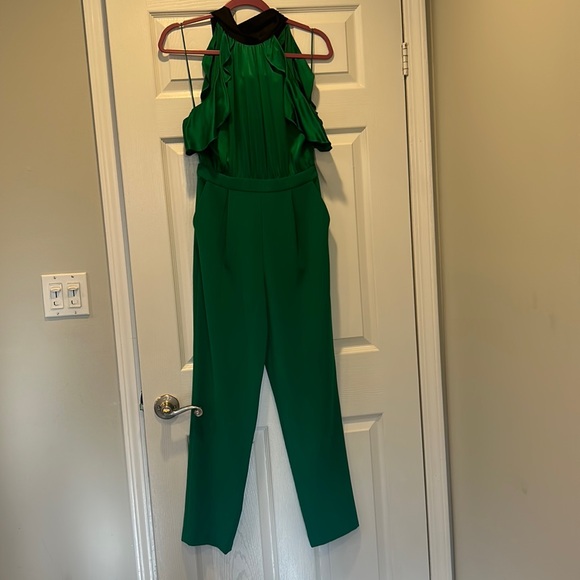 Alice and Olivia halter open back ruffle jumpsuit - Picture 4 of 6